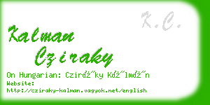 kalman cziraky business card